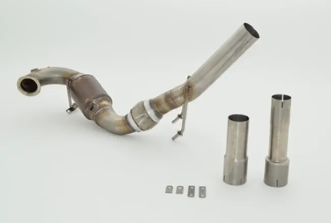 FMSDownpipe 63,5mm für Audi A3 8V, Seat Leon 5F, Skoda Octavia 5E u. Golf 7 1.2, 1.4 TSI Edelstahl mit EG-Betriebserlaubnis