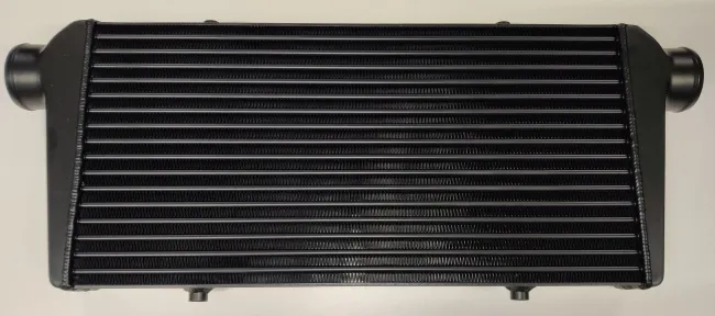 Ladeluftkühler 600x300x76mm Alu - 76mm Anschlüsse intercooler SCHWARZ