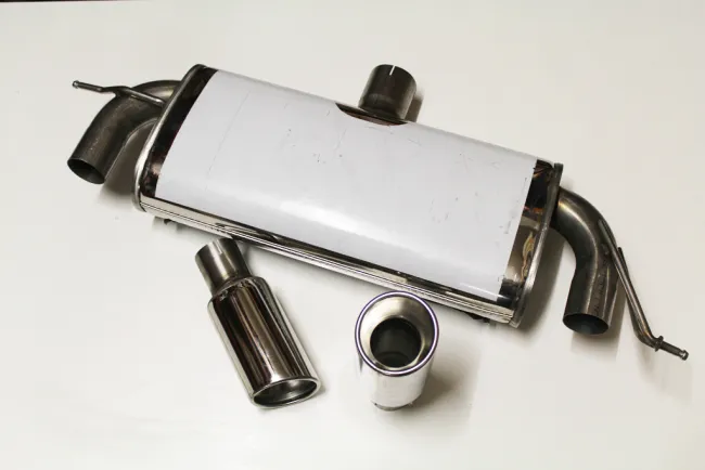 Mittelschalldämpfer für Audi A3 8P Golf 5 + 6 1.4FSI 1.8TSI 2.0FSI ø 76mm Edelstahl