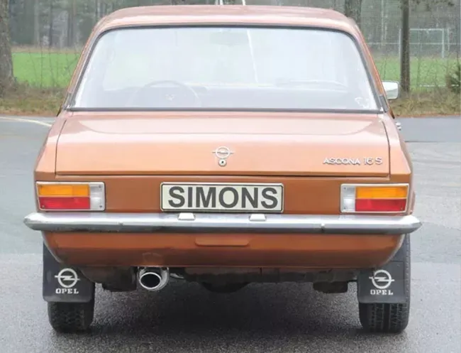 Simons Aluminierter Stahl Sportauspuff 70 / 90mm Oval für Opel Manta A 1.6, 1.9