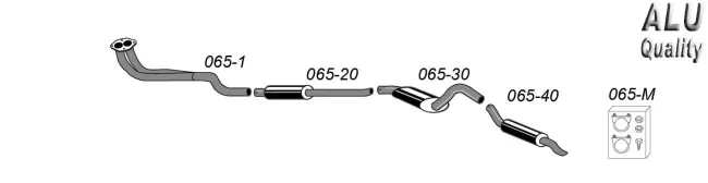 Simons Aluminisierte Sportauspuffanlage 50,8 mm für SAAB 99 2.0 mit Einzelflansch