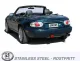 Simons Edelstahl Sportauspuff 100 mm für Mazda MX-5, Miata Coupe & Cabrio