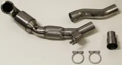 HG Downpipe Bull-xfür Audi A3 8v, Seat Leon III, Golf 7 GTI 2.0 TFSI  ø 89>76mm Edelstahl mit EG-Betriebserlaubnis
